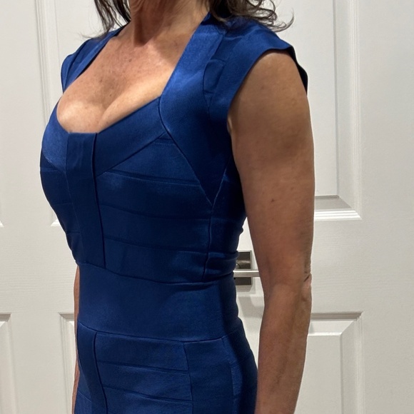 French Connection Bodycon Bandage Dress - Blue Size 2 - Picture 4 of 12